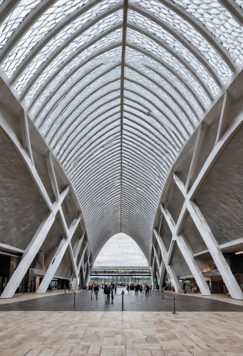 Gare Du Lyon in Paris, a unique architectural.  Hyper detail inside. Sharp and crisp texture.