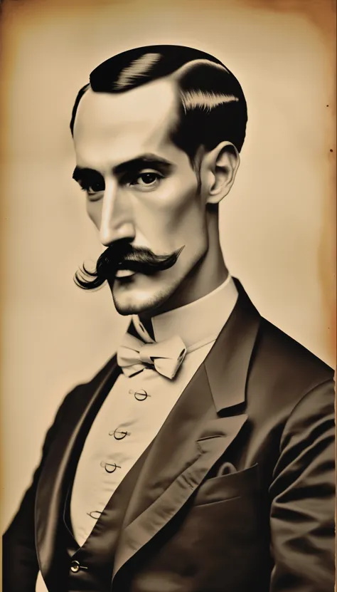 imagen arafed de un hombre con bigote y bigote, inspirado en Eugenio de Arriba, inspirado en Rudolf Hausner, inspired by Edo Mur...