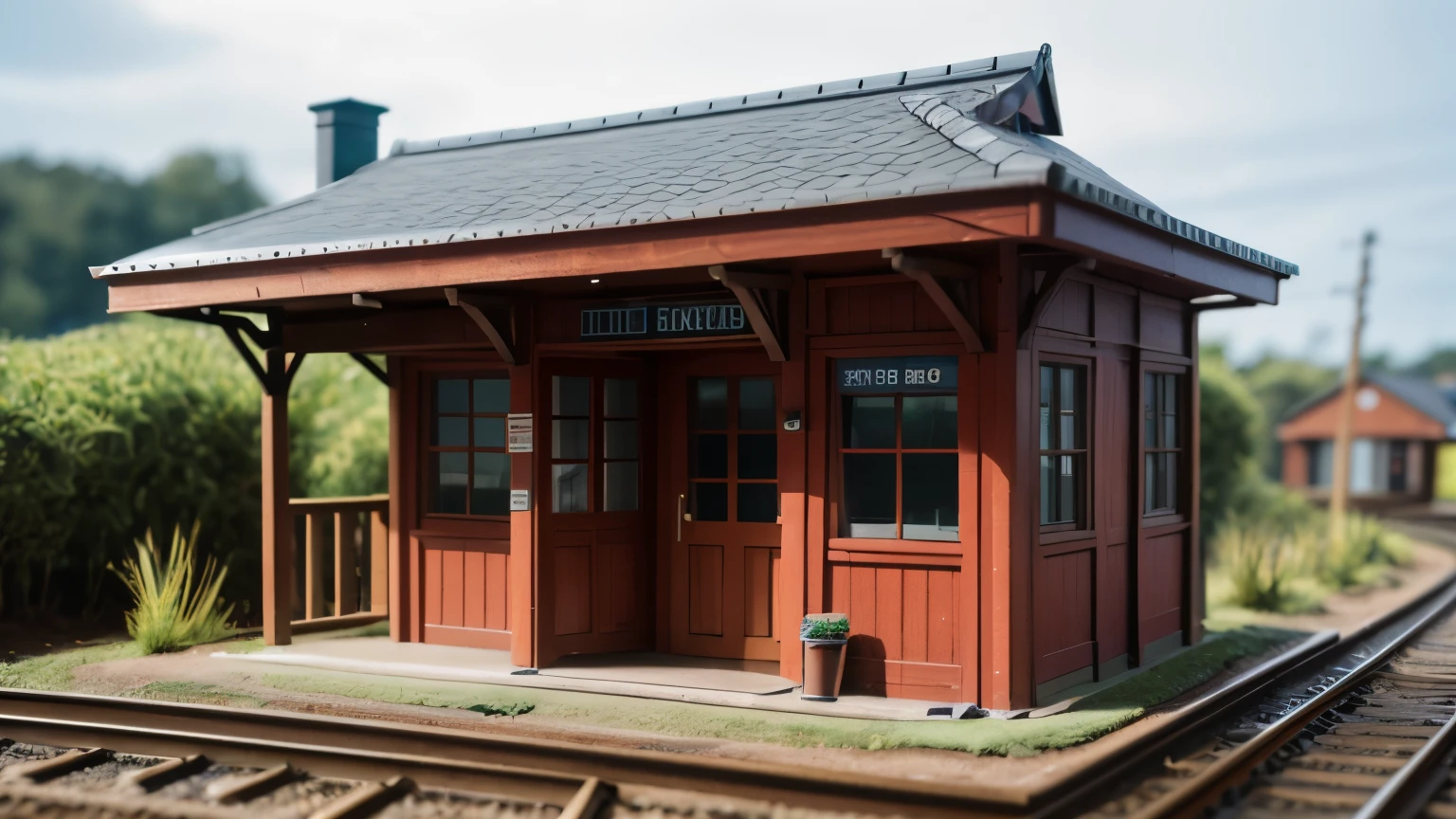 Diorama photo of a small station