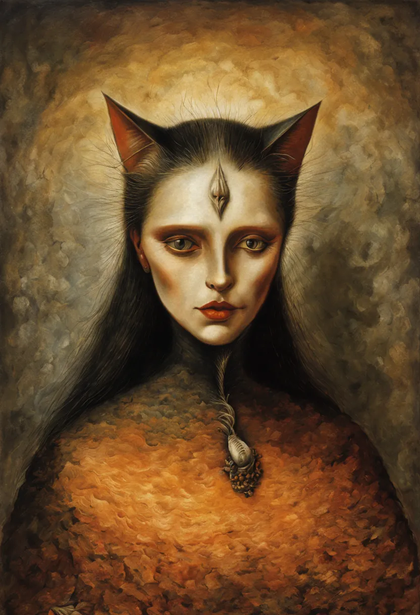 Remedios Varo ((Cat faced woman))