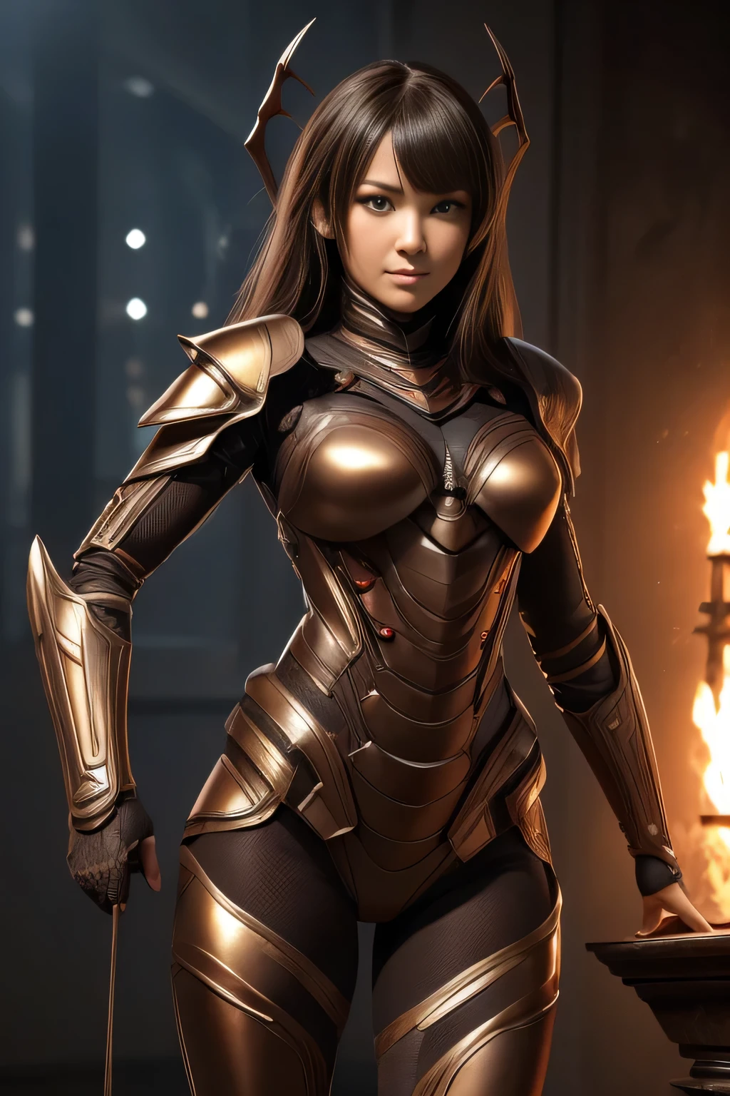 (High resolution,masterpiece,highest quality,Very detailed CG, anime, official art:1.4), realistic, photograph, amazing detail, everything is complicated, shiny and glossy,Amazing number of layers, 8K wallpaper, 3D, sketch, cute, figure,( alone:1.4), perfect female proportions,villain&#39;s daughter, (Fusion of dark brown cockroach and lady:1.4), (brown cockroach woman:1.2), (brown cockroach woman:1.2), (Fusion:1.2), (alone:1.4), (evil smile:1.2), muscular, abs, (Cockroach brown exoskeleton bio insect suit:1.4), (Cockroach brown exoskeleton bio insect armor:1.2), (brown transparent cockroach feathers:1.4), (Antennae of brown cockroaches:1.3),
