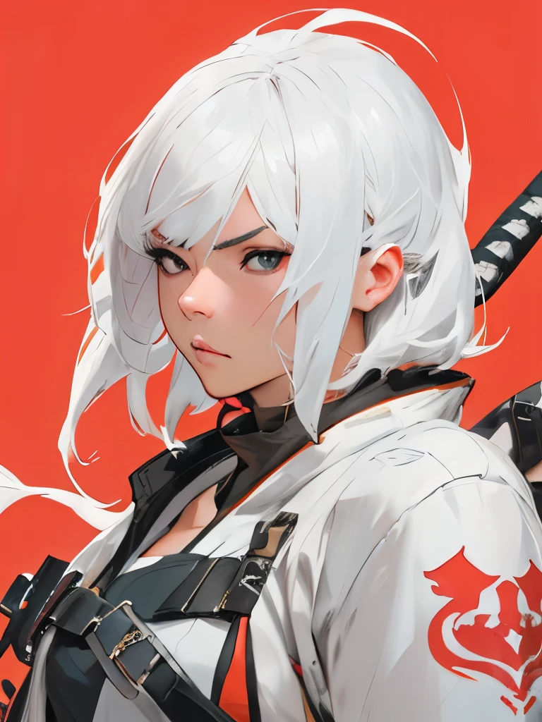 anime girl with white hair holding a snake and a sword, best anime 4k konachan wallpaper, mixed with snake, anime style 4 k, badass anime 8 k, guweiz on pixiv artstation, guweiz on artstation pixiv, guweiz, artwork in the style of guweiz, detailed digital anime art, digital cyberpunk anime art