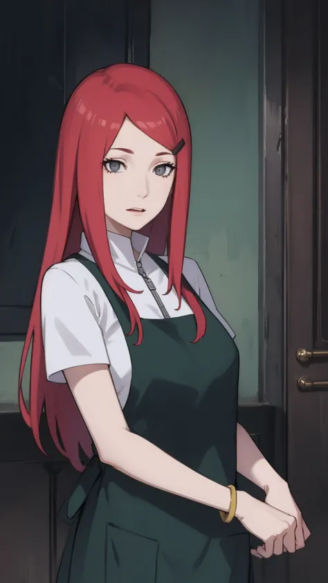 {-erro_de_anatomia:1.0} kushina, kushina, long hair, hair ornament, red hair, red head, hairclip, (grey eyes:1.5), BREAK shirt, ...