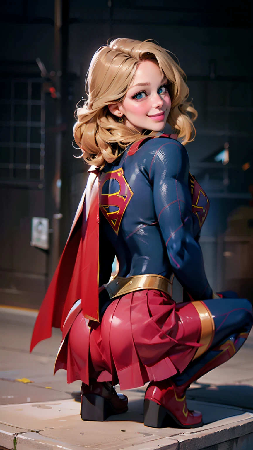 POV: You are watching (((big ass))) ((Supergirl)) red cape, red skirt, Teasing intense green eyes 8K, supergirl looking at viewer,  wet skin, melissa Benoist)), big ass, (Extremely detailed face), from behind, 8k resolution, super detailed, high qualityextremely detailed supergirl wallpaper 8k, glowing eyes, perfect shadow, masterpiece, looking at viewer, blushing, very embarrassed, innocent smile, extremely detailed eyes, ultra detailed, 1 girl, perfect hands, perfect girl, black short Hair, Supergirl