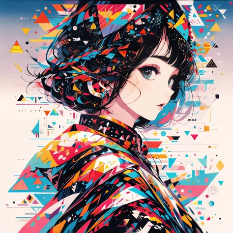 Manga magazine cover,  beautiful:1.2,  Circle, fractal, art station, CG settonation, elf，