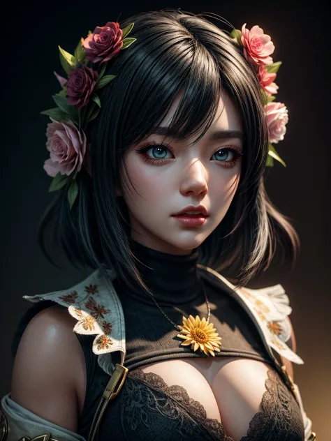 floral lords, anime character, detailed, vibrant, anime face, sharp focus, character design, wlop, artgerm, kuvshinov, character...