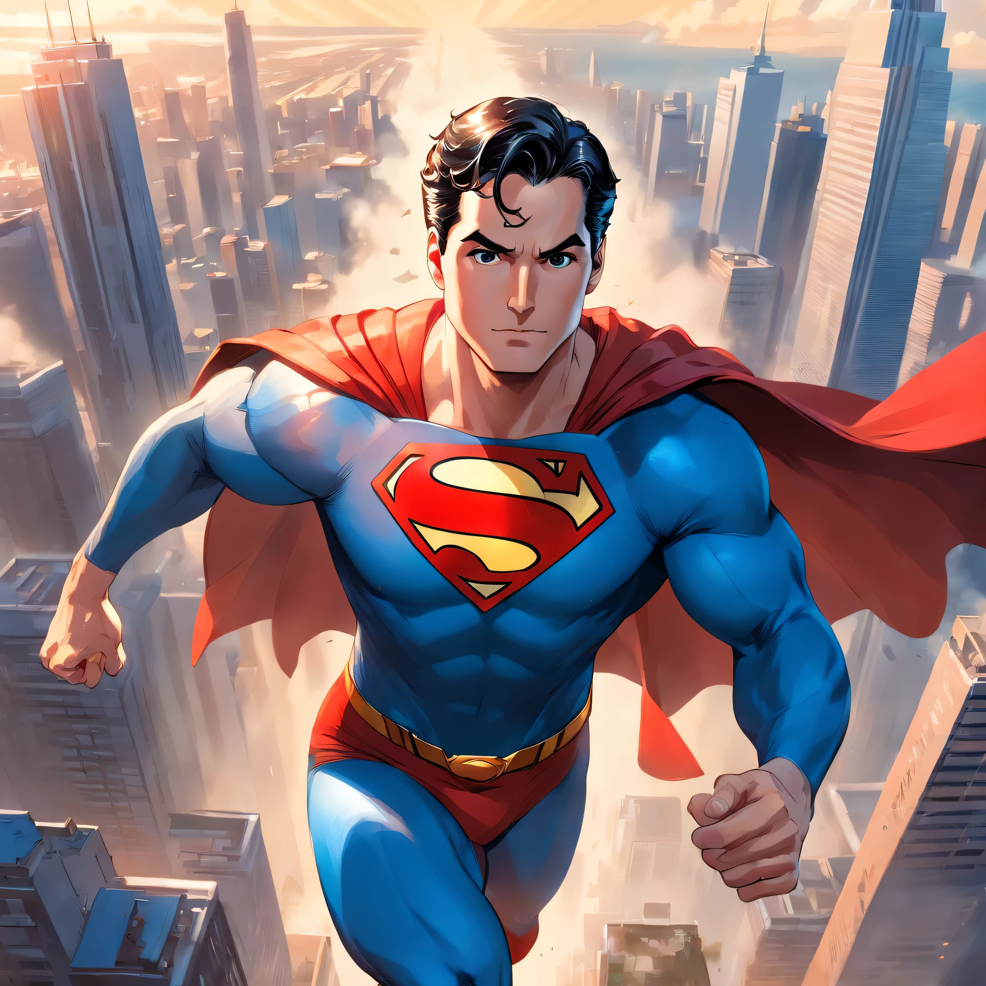 Superman Artwork with Iconic Pose