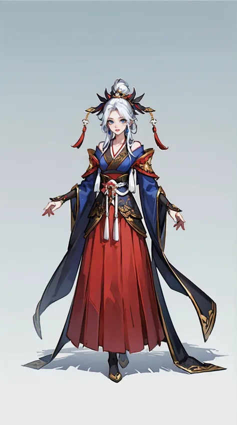 1 female，（pretty face），Unique，full body standing painting，alone，Transparent Background，Original character designs from East Asia...