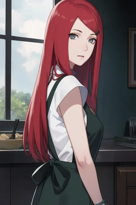 {-erro_de_anatomia:1.0} kushina, kushina, long hair, hair ornament, red hair, red head, hairclip, (grey eyes:1.5), break shirt, ...