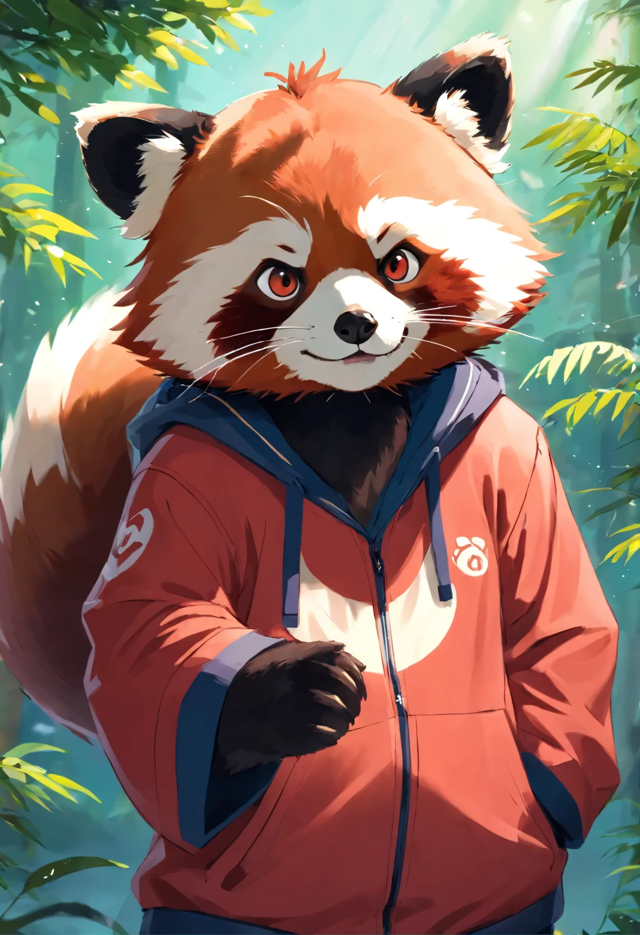 red panda pokemon character - SeaArt Al - бесплатный генератор искусства ИИ