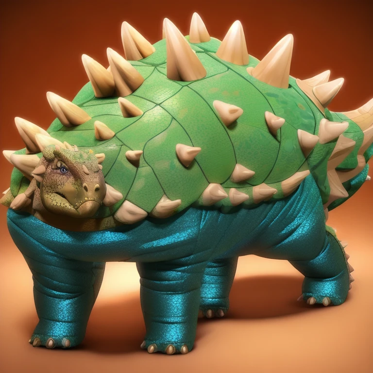 ((No human:2))),female,(((anthro))) (((solo:2))),full body,((Ankylosaurus:1.3))),female focus, 8kK, A hyper-realistic, 3d rendered, Digital Art, (((Highly detailed shiny scales), (((beautiful and detailed portrait of a femaleAnkylosaurus :1.3))), (((which are full of confidence, Seductive))),(((The whole body showed))),