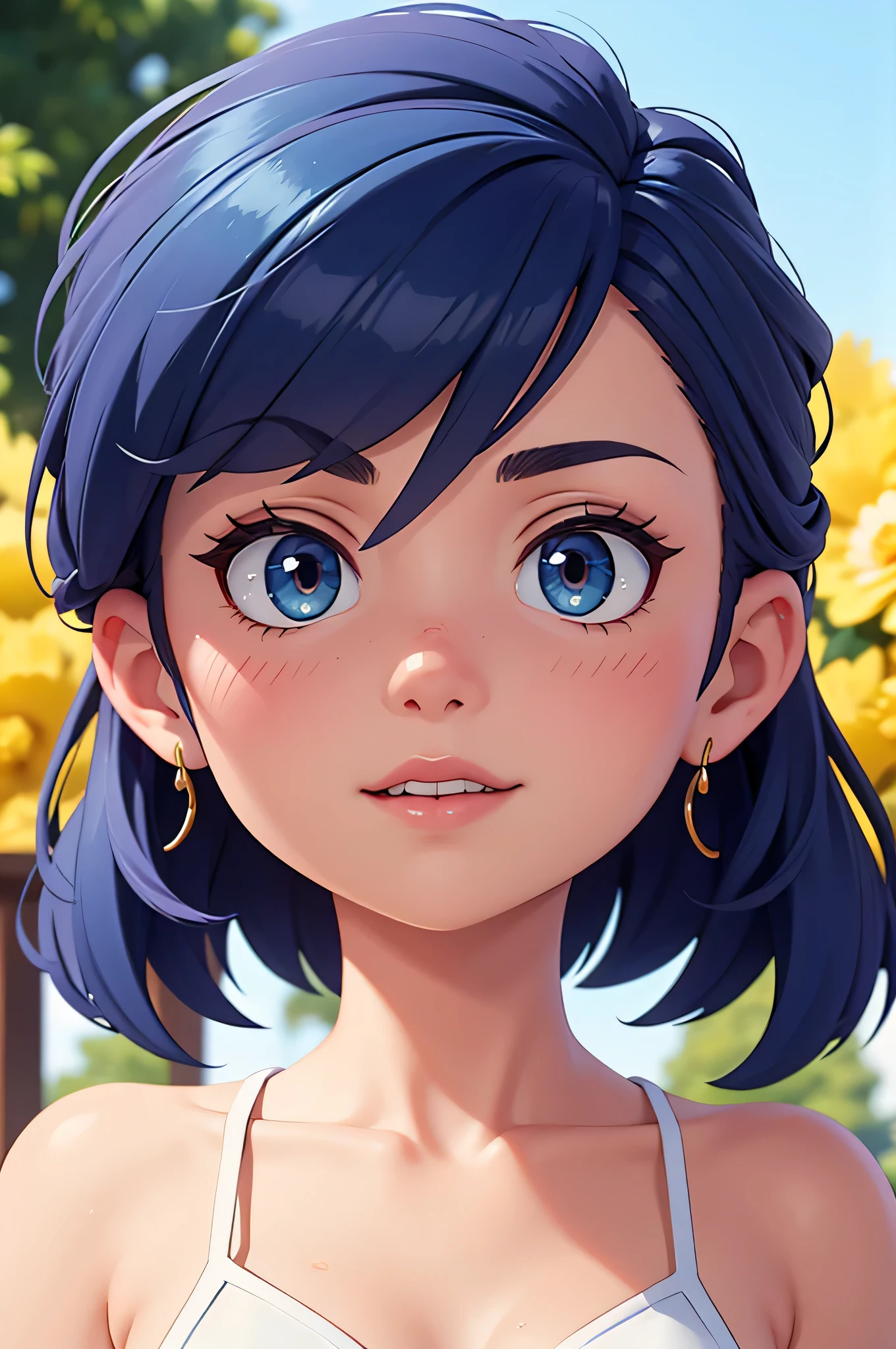 Girl with blue hair, close-up, anime style, (8k, RAW photo, best quality, masterpiece:1.2, masterpiec8K.HDR. highresabsurdres:1.2, film grain, blurrybokeh:1.2, lens flare, (vibrant color:1.2), (delicate))
