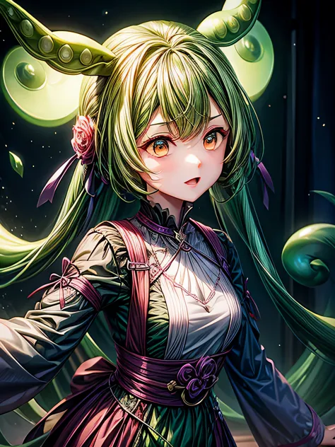 (masterpiece, highest quality, highest quality, official art, beautiful and aesthetic:1.2), (1 girl:1.3), dark green hair,eyes a...