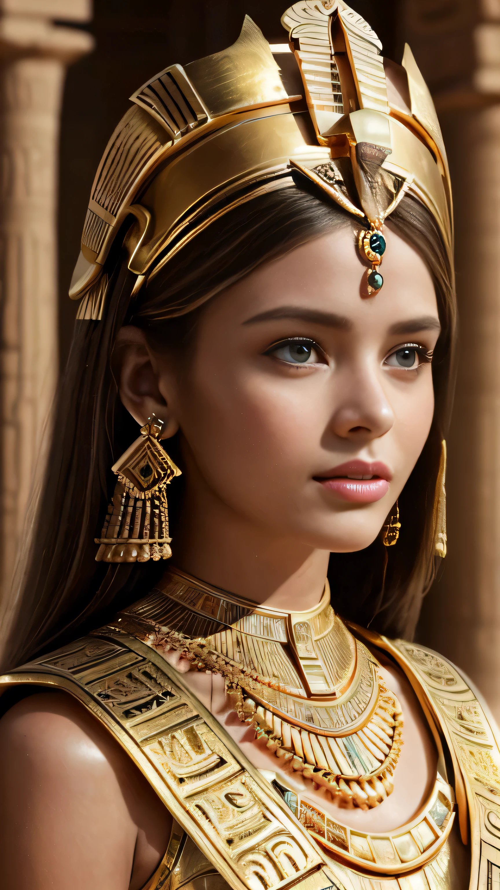 (Fotografía cinematográfica de una hermosa y detallada mujer de 18 años con ((facial y body characteristics that is similar to Kristina Pimenova))), (), ((La elegancia del antiguo Egipto: tema: Belleza atemporal inspirada en el antiguo Egipto. Ropa: Vestidos fluidos con motivos egipcios, accesorios de oro. escena: A desert lyscape or a setting reminiscent of ancient temples. accesorios: ankh, joyas de escarabajo, o un tocado dorado.)), (), (), finamente detallado, ultra-realistic features of her pale skin y (slender y athletic body), y (simétrico, realistic y beautiful face), cyid, (), (), (()), (), fotografía de archivo de película,  Colores ricos, Híper realista, textura realista, iluminación dramática, fuerte contraste