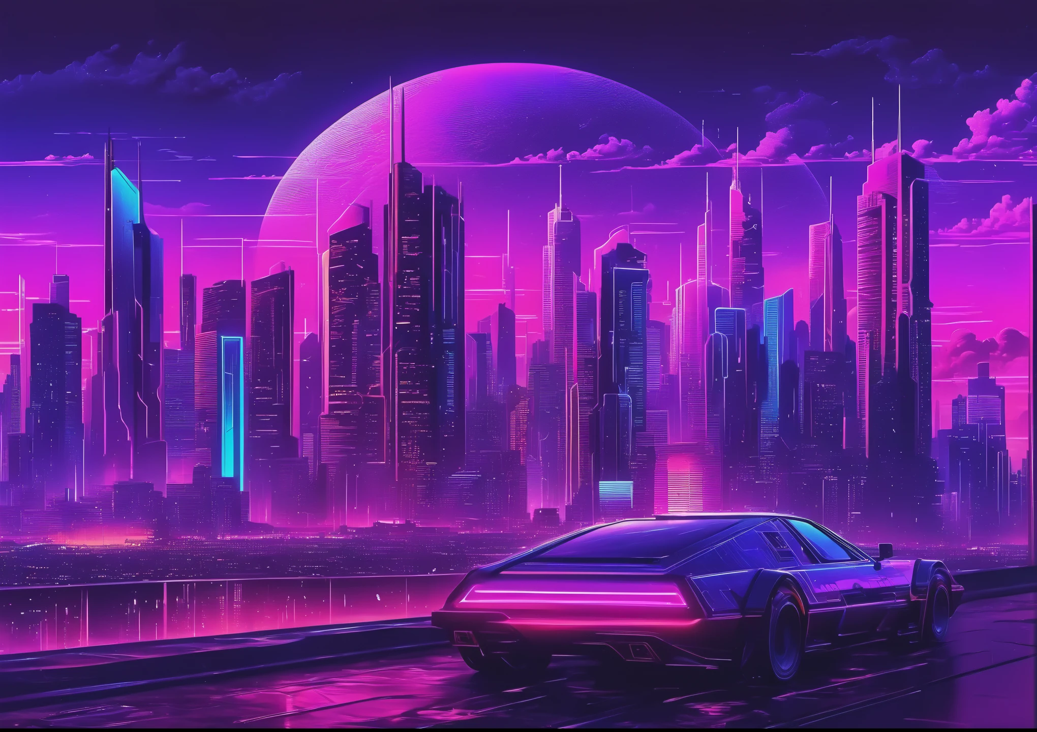 Cityscape with futuristic skyline as background, synthwave city, Steam City, synthwave art style, Cyberpunk style city, cybernetic city background, Cyberpunk Dreamland, Cyberpunk Cityscape, Cyberpunk City on the background, synthwave aesthetic, purple Cyberpunk City, synthwave art, Miami Synthetic Wave, Cyberpunk City