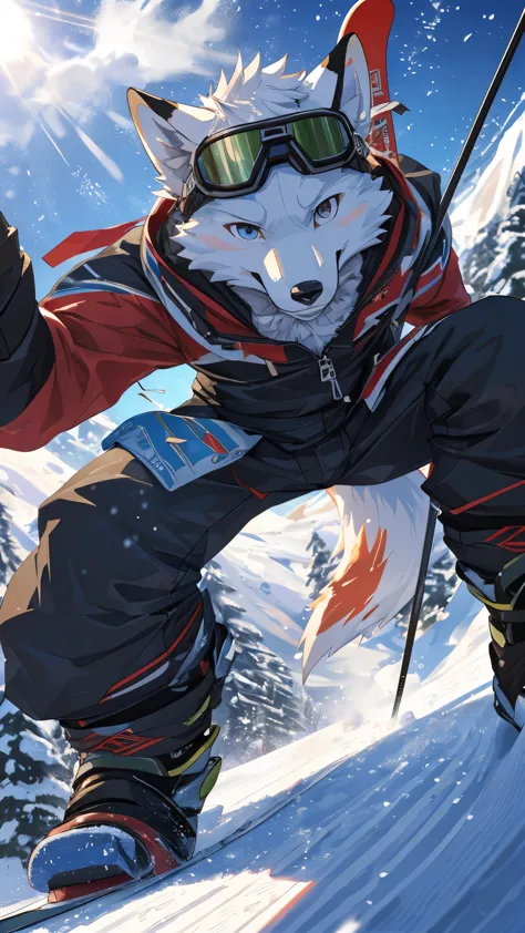 Anthro((dramatic))epic, dynamic pose, One scene of movie, An extreme perspective with a powerful composition, absurdres, Perfect Anatomy, full body like, in a panoramic view, magnificent picture of kemono fighting fierce battles, (ultra detailed), sharp fo...