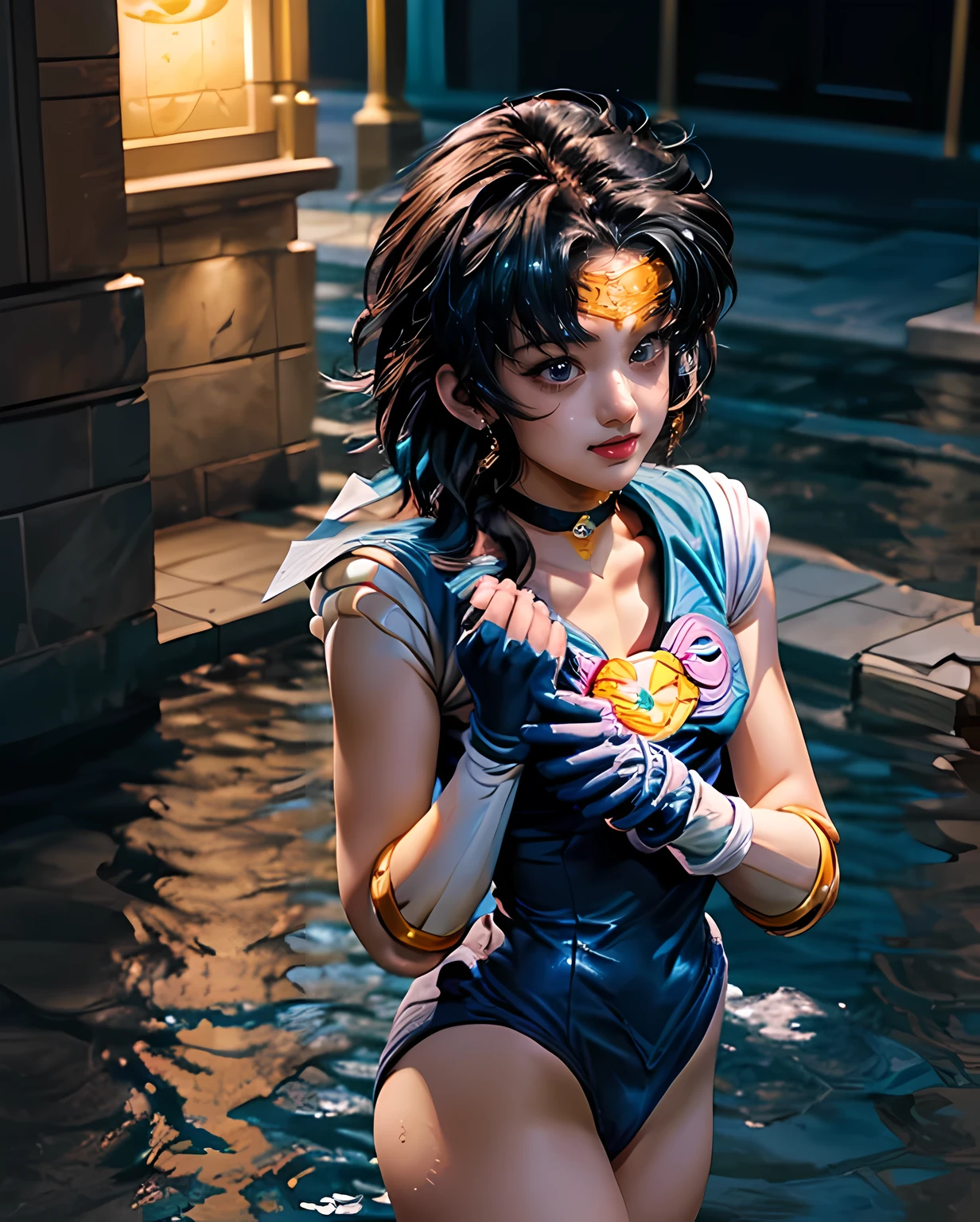 sailor mercury, (sailor mercuryがCowgirl性交する:1.9999999), ((realistic, highest quality, High resolution, real women pictures:1.4)), ((sailor mercuryのレオタードを着たの女の子:1.8)), curved body, (sailor mercury costume), Cowgirl性交する美少女, (Sailor Senshi Leotard, choker, and long gloves:1.8), (slender body shape:1.879), ((anatomically correct:1.2)), Detailed depiction of the vagina, (She is wearing a lightweight Sailor Senshi Leotard..:1.1), thin waist, 大きく股を開いてCowgirl, beautiful thighs, (Cowgirl pose with penis inserted into vagina:1.2), (Too cute small face:1.2), A white leotard that gets wet and sticks to your skin, penis thrusts up vagina, nose too small,  beautiful girl has sex with her clothes on, saddle, Cowgirl, Beautiful girl straddling multiple penises, Cowgirl, (normal limb:1.2), The whole body is wet with sweat, (put your hands behind your head:1.6), can&#39;I can't see my nostrils, sailor mercuryが膣にペニスを入れて腰を振る, (Sailor Moon:1.9), lips slightly open, (anatomically correct:1.2), (in the city:1.5), Sailor Mercury is sexually aroused, (美女がCowgirl性交する:1.7), (Lower body exposed:1.71), short-haired with bangs, vagina is wet, (Sailor Mercury is the cutest:1.2)