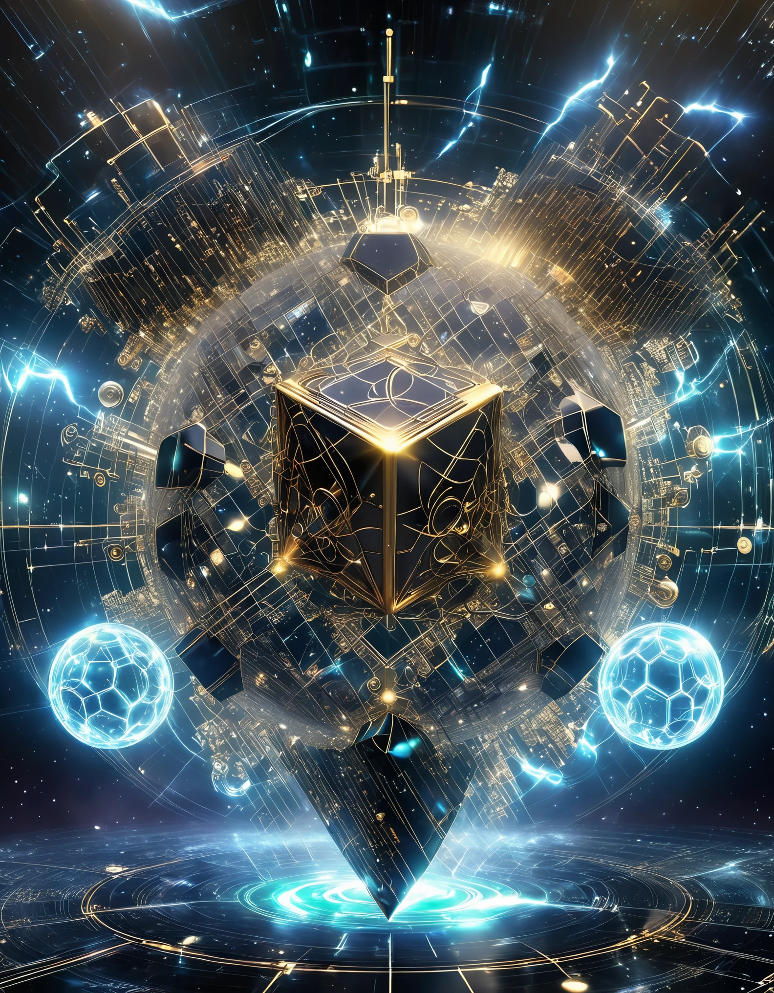 Magic formation, 3D renderings, mysterious geometry, sharp focus, (transparent ghost faced magician floating in front of the twelve zodiac magic formation), beautiful witch with nine arms, each dragging various zodiac symbols, magic ball, crow, orange cat, exceptionally charming blue eyes, robe, green dragon crescent sword, carved long sword, clear Mobius ring, heaven and earth collapse, clear magic symbols, combination magic formation, summoning, Complex combination rituals such as material and non-material transformation, gold cultivation, etc., using the Mike Winckelman style, surrealism, surrealism, surreal digital art, Visual Exaggeration, Nanopunk, Atompunk, Assembly, Circuit, Light Painting, Aries, etc, ♈ Hey Taurus, ♉ Hey Gemini, ♊ Hey, Cancer, ♋ Hey, Scorpio, ♏ Hey, Libra, ♎ Ah, Virgo, ♍ Hey Leo, ♌ Ah, Sagittarius ♐ Hey Capricornus, ♑ Ah, Aquarius, ♒ Hey, Pisces, ♓ Um, Unreal engine, octane render, V-Ray, high detail, high quality, high resolution, surrealism, 16K, super wide angle, satellite view, biomedical science