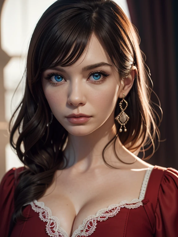 RAW photo, (high detailed skin:1.2), 8k UHD, DSLR, soft lighting, high quality, film grain, Fujifilm XT3, RAW candid cinema, 16mm, color graded portra 400 film, remarkable color, ultra realistic, remarkable detailed pupils, shot with cinematic camera, Christina Hendricks in a red dress posing for a picture