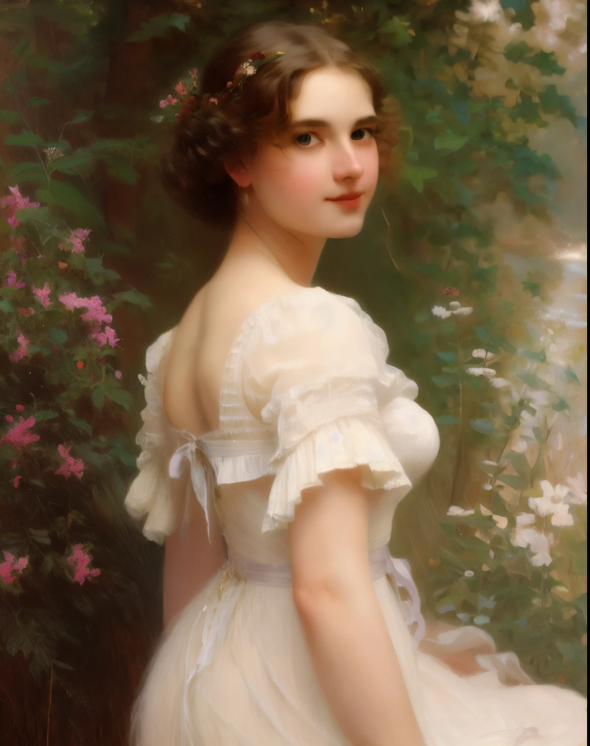 A painting by Albert Lynch, Ruan Jia, Gaston Bussiere, Alexandre Cabanel, Daniel F. Gerhartz, Jules Bastien-Lepage, Pierre Auguste Cot, Sophie Anderson, Jeremy Lipking, Thomas Lawrence, Bouguereau, Carle Van Loo, Jules Joseph Lefebvre, Roberto Ferri, 'aesthetically pleasing', exquisite, polished, refined, sophisticated, tasteful, harmonious, well-proportioned, well-formed, well-arranged, smooth, proportional