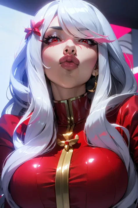 (1girl), red eyes,long hair,, big lips, anime, pretty lips,, ((best quality)), soft shading, highres, hourglass body, , sexy pov...