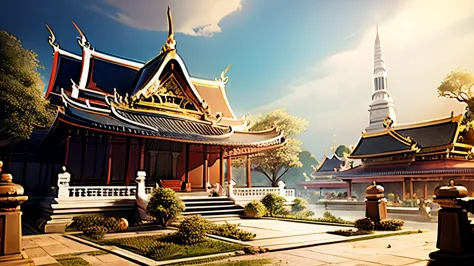 Thai temple in bangkok.
