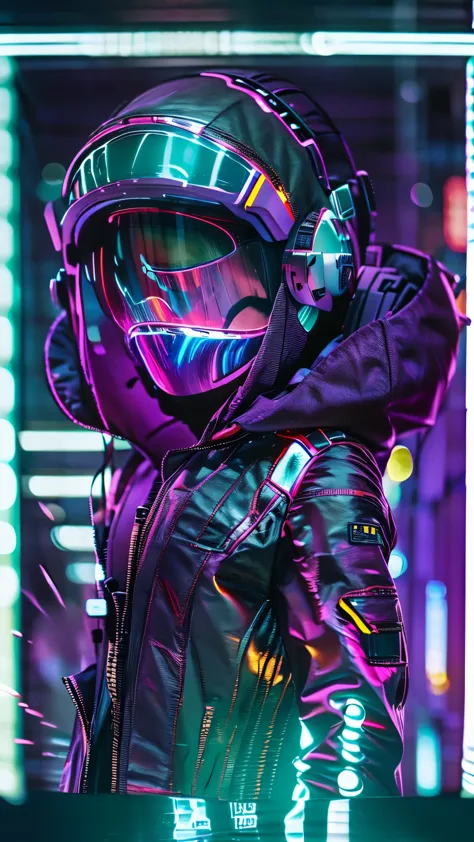 (good structure),high dynamic range,ultra high definition,8k,1 girl,blurred background,cyberpunk protective clothing,cyberpunk p...