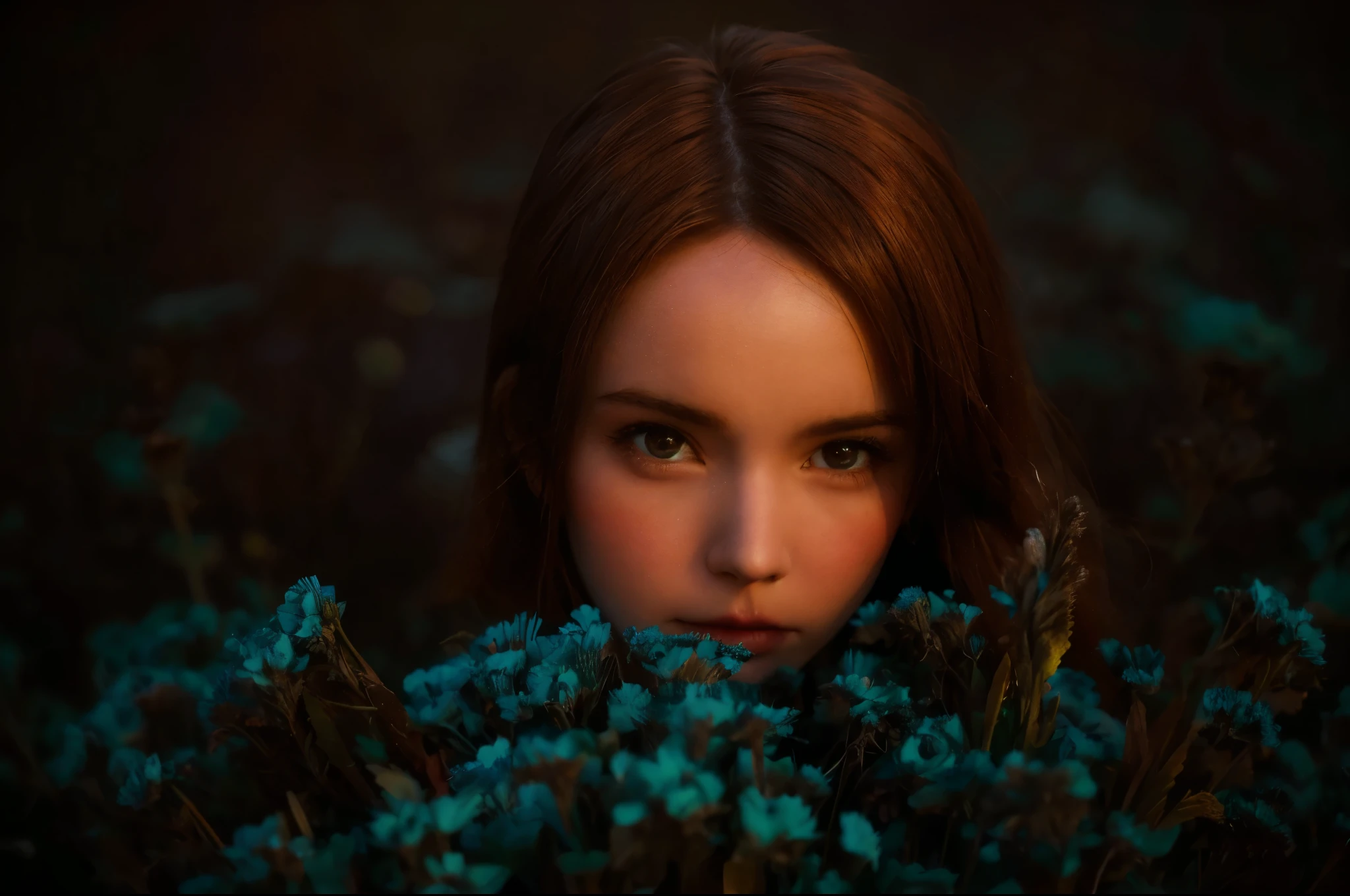 there is a woman holding a bunch of flowers in a field, in a field with flowers, inspired by Elsa Bleda, with frozen flowers around her, shot at golden hour, standing in a field with flowers, a goddess in a field of flowers, in a field, with flowers, female portrait with flowers, in a field of flowers, kind cyborg girl with flowers