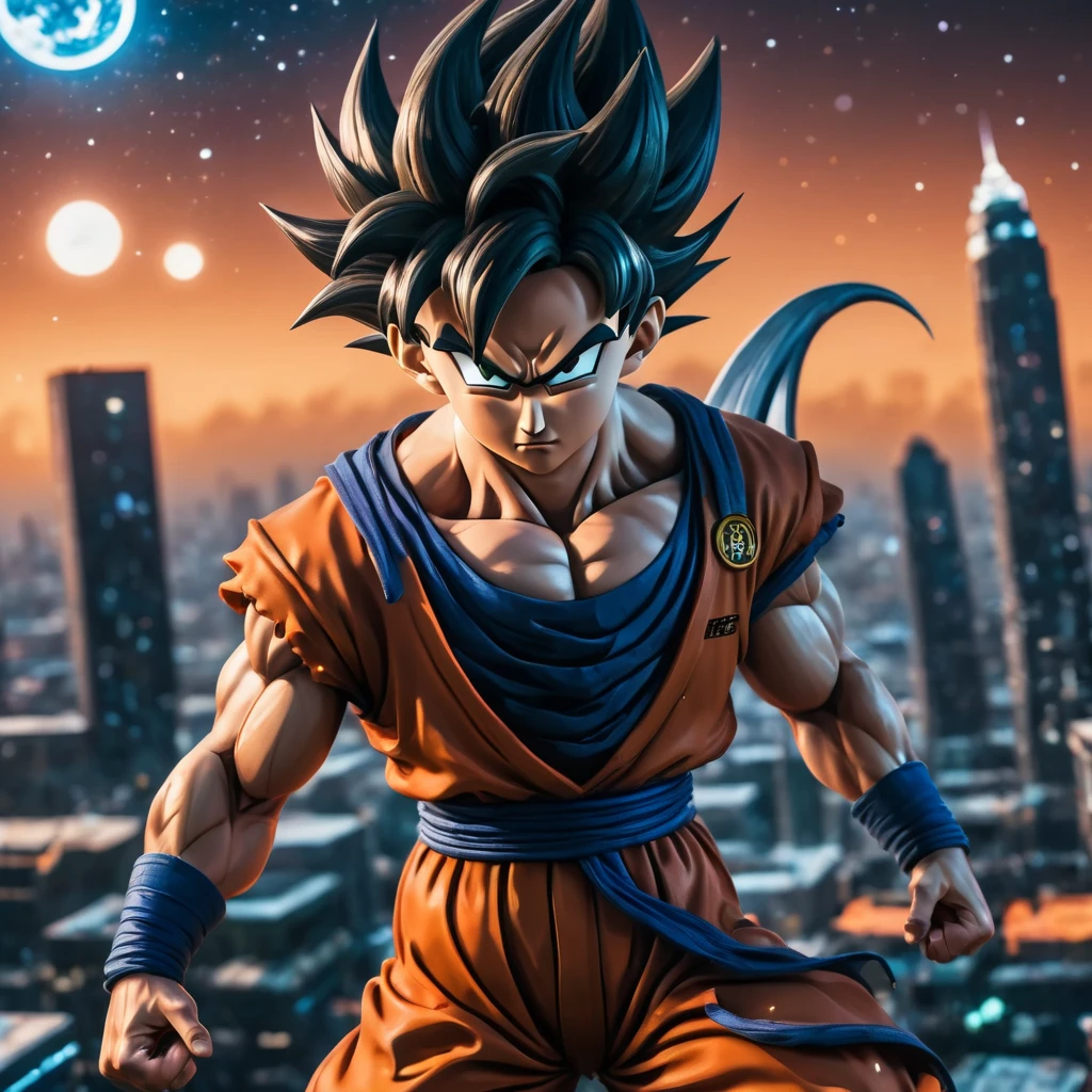 dragon ball goku flying through a city with a burst of light, anime style 4 k, badass anime 8 k, 4k highly detailed digital art, 8k stunning artwork, hd artwork, dragon ball concept art, anime art wallpaper 8 k, anime epic artwork, 4k detailed digital art, 4 k manga wallpaper, anime wallpaper 4 k, anime wallpaper 4k