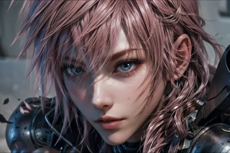 Ultra-realistic capture, Highly detailed, High resolution 16k close-up of human skin.dark pink hair