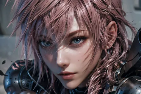 ultra-realistic capture, highly detailed, high resolution 16k close-up of human skin.dark pink hair