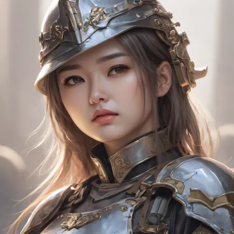 a soldier girl ,korean,armors,serious,charp focus,best quality,better look,