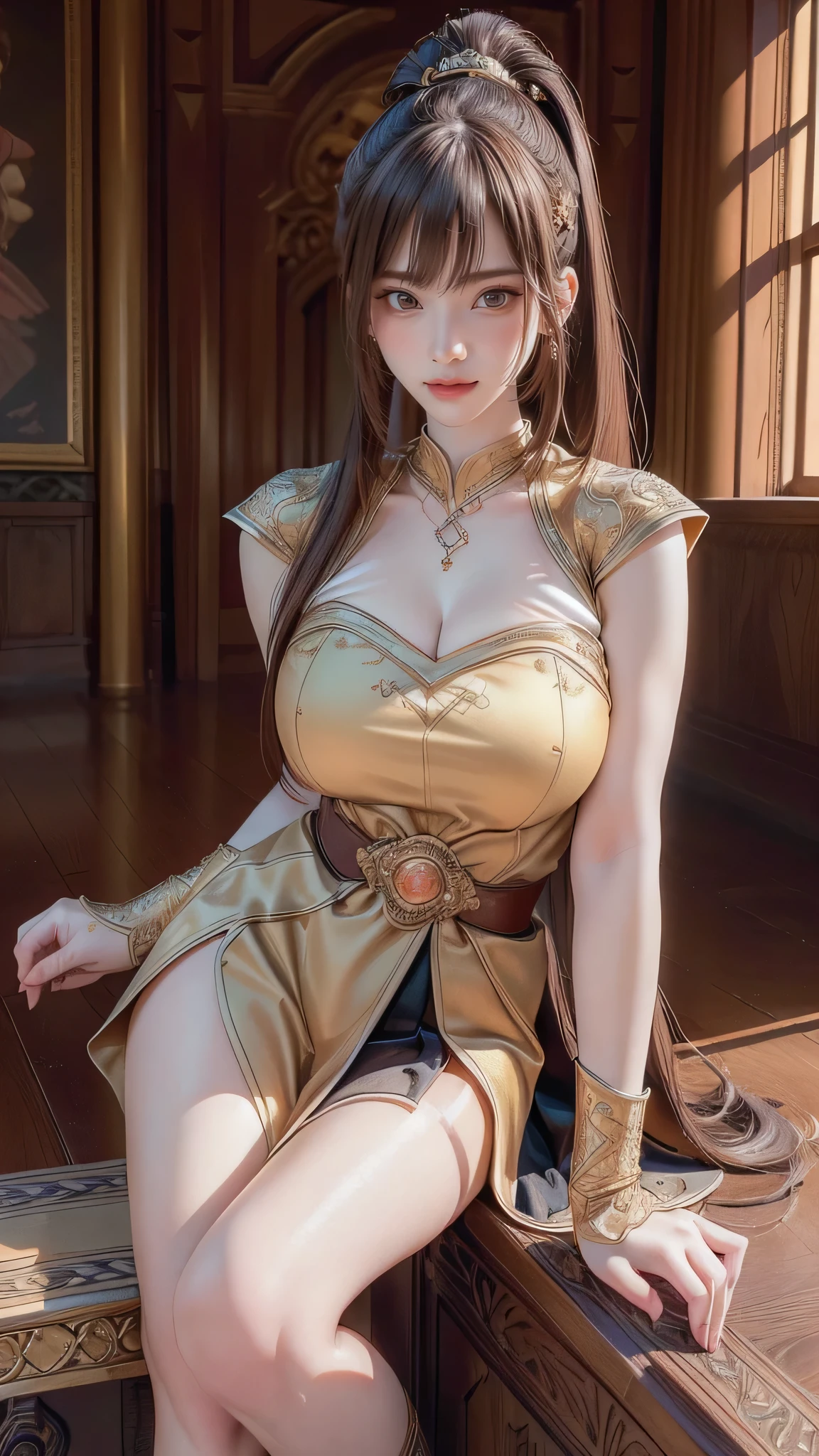 squat,spread legs,(random sexy pose),extreme close up,1 girl,(highly detailed skin),(winding),(),beautiful胸,(big breasts:1.5),white skin,pointed chest,erect nipples,(fantasy art,best image quality,surrealist portrait,(8k),Super realistic,最high quality, high quality, High resolution, high quality texture,high detail,beautiful,Detailed,Very detailed CG,detailed texture,realistic expression of face,masterpiece,sense of presence,dynamic,bold),ponytail,(super thin hair),(super soft hair),(ultra straight hair:1.5),long flowing bangs,extra light coppery amber hair,hair above one eye,dressed,school uniform