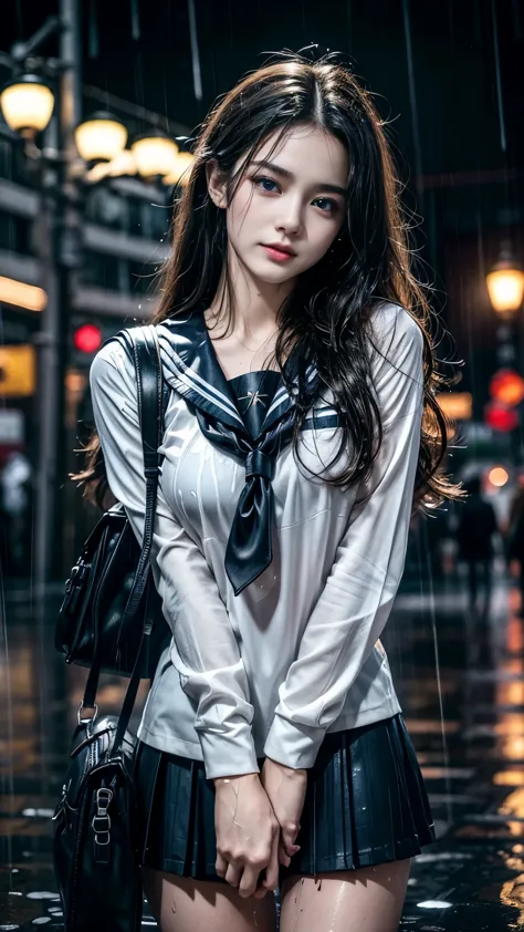 (RAW shooting, Photoreal:1.5, 8k, highest quality, masterpiece, ultra high resolution), perfect dynamic composition:1.2, street ...