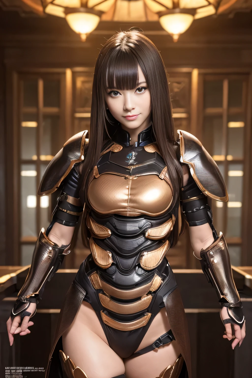 (High resolution,masterpiece,highest quality,Very detailed CG, anime, official art:1.4), realistic, photograph, amazing detail, everything is complicated, shiny and glossy,Amazing number of layers, 8K wallpaper, 3D, sketch, cute, figure,( alone:1.4), perfect female proportions,villain&#39;s daughter, (Fusion of dark brown cockroach and lady:1.4), (brown cockroach woman:1.2), (brown cockroach woman:1.2), (Fusion:1.2), (alone:1.4), (evil smile:1.2), muscular, abs, (Cockroach brown exoskeleton bio insect suit:1.4), (Cockroach brown exoskeleton bio insect armor:1.2), (brown transparent cockroach feathers:1.4), (Antennae of brown cockroaches:1.3),