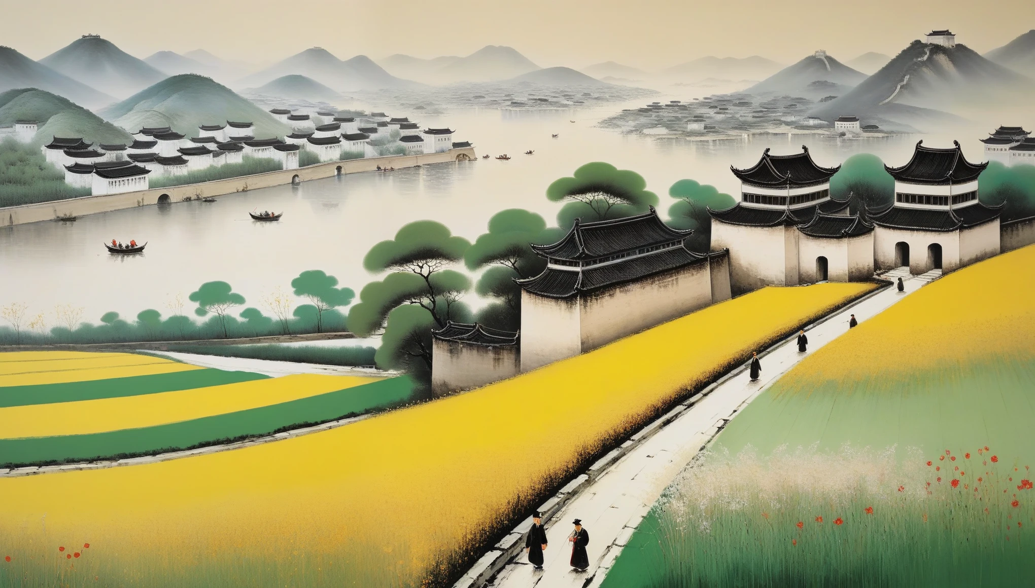 pinturas a óleo《parede velha》Wu Guanzhong，Pessoas de Yixing, Jiangsu，Comprometido com a criação de pinturas a óleo de paisagens，e explorar a nacionalização da pintura a óleo，Ele tentou realçar a vivacidade intuitiva das pinturas a óleo europeias ao retratar a natureza..、A riqueza e delicadeza das cores da pintura a óleo e da arte tradicional chinesa、Ideais estéticos fundidos，Ele se esforça para usar materiais e ferramentas tradicionais chinesas para expressar，e explore a inovação da pintura chinesa。