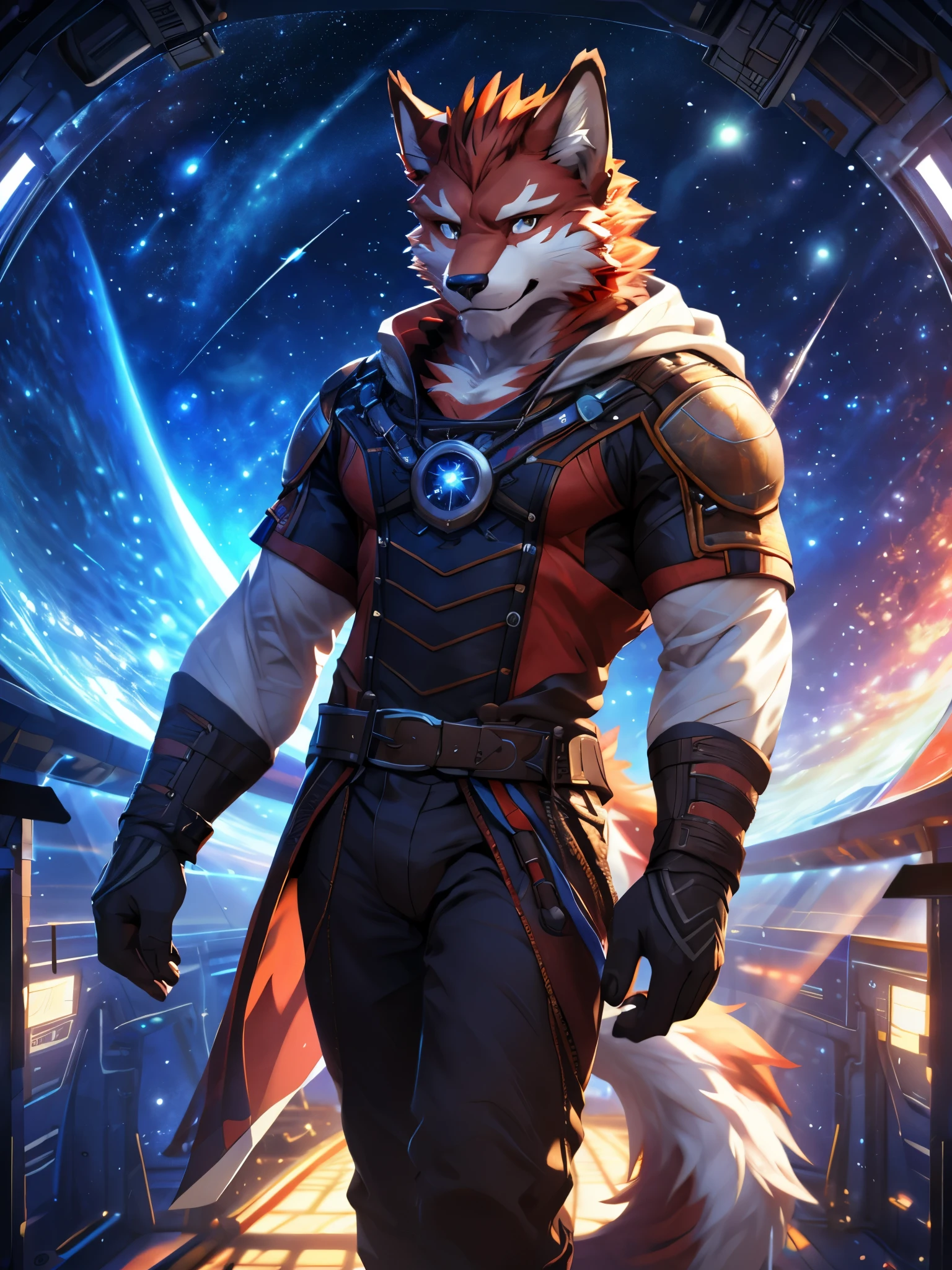 posted on e621, (by Chunie), male, Diederich olsen (/knights college/) anthro, solo, (Realistic eye details 1.2), anime character, arafed image of a man in a space station with a mask, pov furry art, anthro paw pov art, furry paw pov art, commission for high res, furry art!!!, very very beautiful furry art, furry art, on a space station, in a space station, fursona furry art commission, detailed fanart, fursona art, furry fantasy art, slim body, full body like, muscular, in a panoramic view, masterpiece, Abstract beauty, ultra detailed face, depth of field, motion blur, high details, high quality, award winning, HD, 16k, (best quality,4k,8k,highres,masterpiece:1.2),ultra-detailed,realistic:1.37,HDR,UHD,studio lighting,extreme detail description,professional,vivid colors,bokeh,lively atmosphere, natural lighting