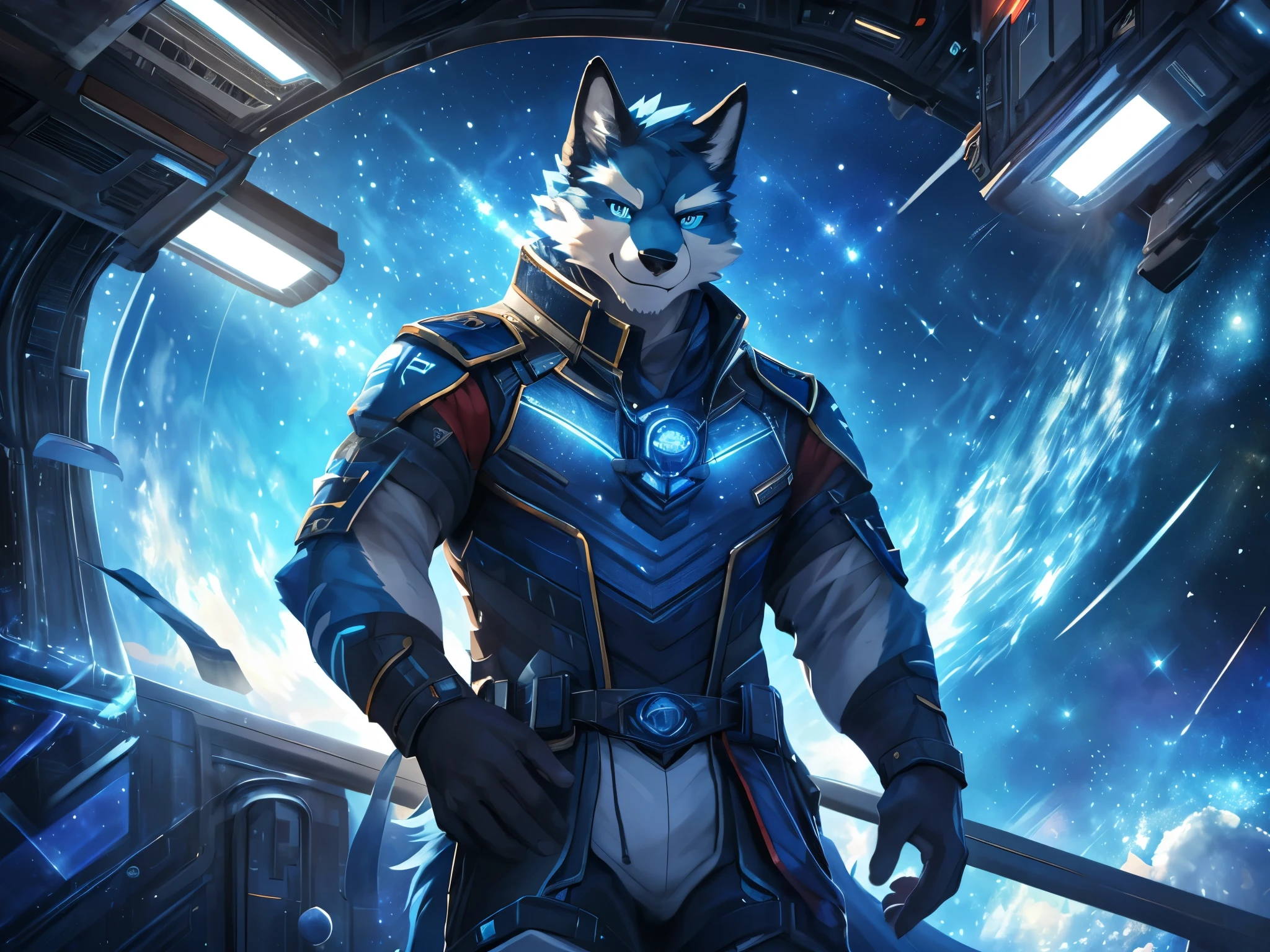 posted on e621, (by Chunie), male, Argo (/knights college/) anthro, solo, (Realistic eye details 1.2), anime character, arafed image of a man in a space station with a mask, pov furry art, anthro paw pov art, furry paw pov art, commission for high res, furry art!!!, very very beautiful furry art, furry art, on a space station, in a space station, fursona furry art commission, detailed fanart, fursona art, furry fantasy art, slim body, full body like, muscular, in a panoramic view, masterpiece, Abstract beauty, ultra detailed face, depth of field, motion blur, high details, high quality, award winning, HD, 16k, (best quality,4k,8k,highres,masterpiece:1.2),ultra-detailed,realistic:1.37,HDR,UHD,studio lighting,extreme detail description,professional,vivid colors,bokeh,lively atmosphere, natural lighting