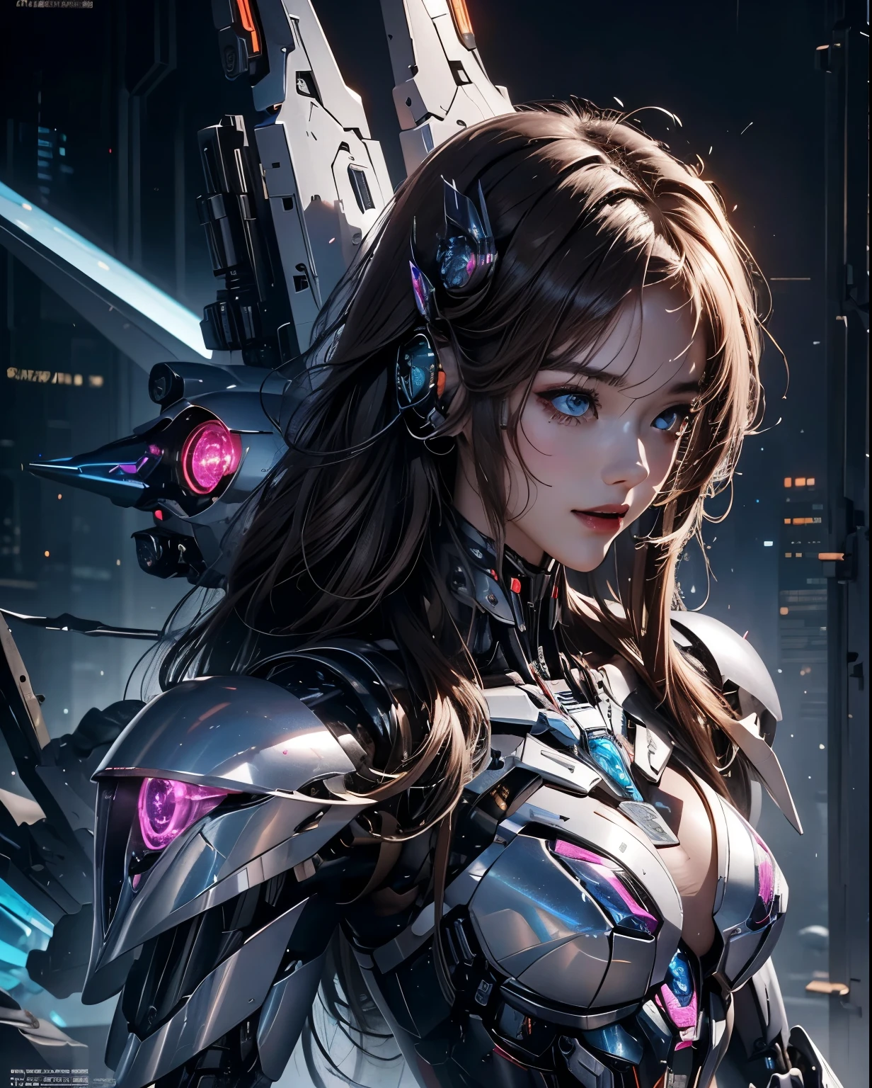  Súper detallado, Detalles avanzados, alta calidad, 最alta calidad, Alta resolución, 1080p, disco duro, Hermoso,(Arcee),Hermosoサイボーグ女性,Chica cyborg mecha,Modo de batalla,chica de cuerpo mecha, Mujer guerrera,frente