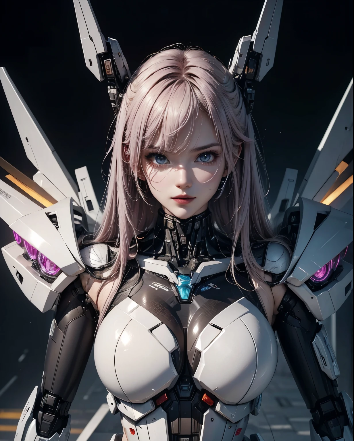  Super détaillé, détails avancés, Haute qualité, 最Haute qualité, haute résolution, 1080P, disque dur, Beau,(Arcée),Beauサイボーグ女性,Mecha Cyborg Fille,mode de combat,Fille au corps Mecha, Femme guerrière,devant