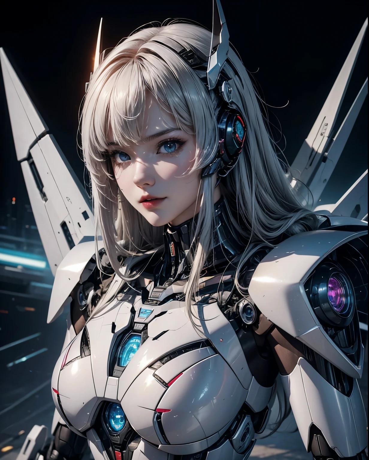  Super detailed, advanced details, high quality, 最high quality, High resolution, 1080p, hard disk, beautiful,(Arcee),beautifulサイボーグ女性,Mecha cyborg girl,battle mode,Mecha body girl, Woman warrior,front