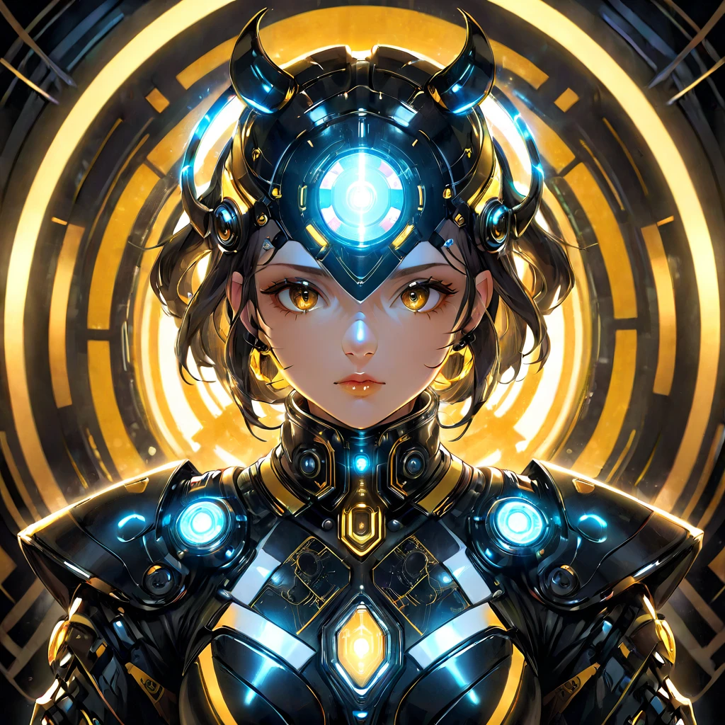 Symmetry, aesthetic, extremely detailed, symmetrical, Symmetry!! portrait of pitbull, sci-fi armour, tech wear, glowing lights!! sci-fi, intricate, elegant, highly detailed, digital painting, artstation, concept art, smooth, sharp focus, illustration, art by artgerm and greg rutkowski and alphonse mucha