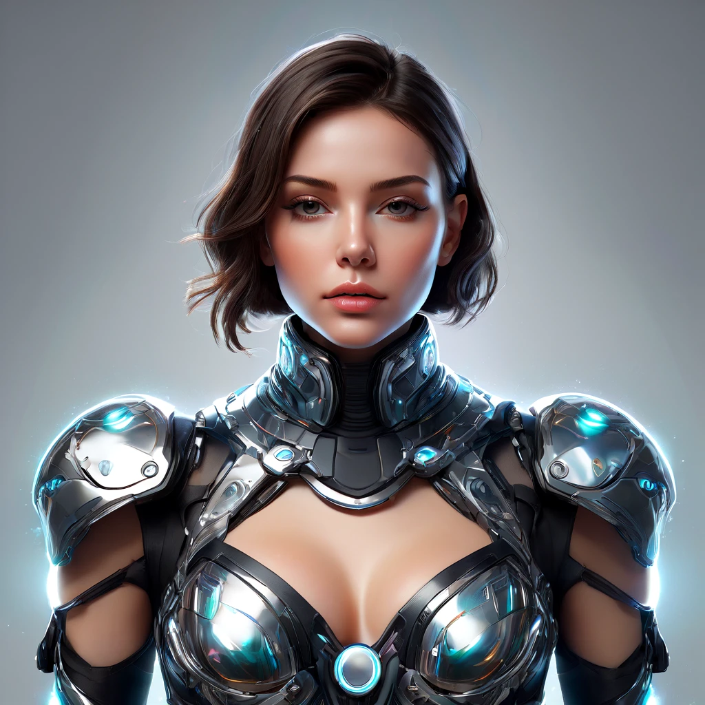 Symmetry, aesthetic, extremely detailed, symmetrical, Symmetry!! portrait of pitbull, sci-fi armour, tech wear, glowing lights!! sci-fi, intricate, elegant, highly detailed, digital painting, artstation, concept art, smooth, sharp focus, illustration, art by artgerm and greg rutkowski and alphonse mucha