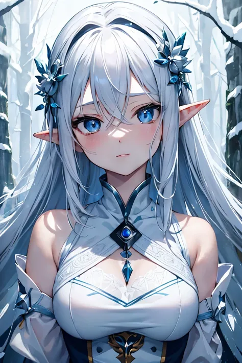 (best quality,ultra-detailed,highres,masterpiece:1.2),careful with hand,beautiful anime girl with white hair and blue eyes in a ...