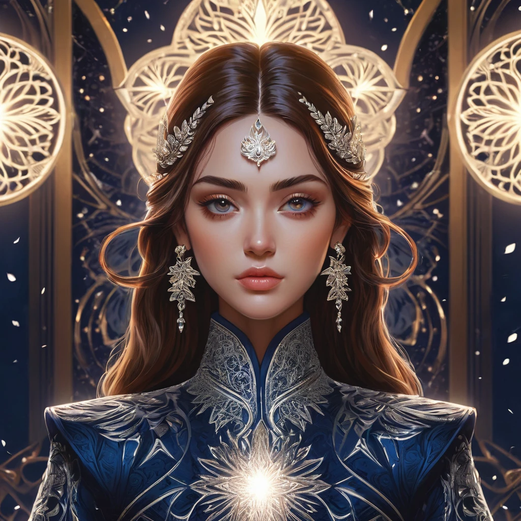 Symmetry, aesthetic, extremely detailed, symmetrical, Symmetry!! intense fanart of acotar protagonist as acotar protagonist, intricate, hyper detailed background, glowing lights!! highly detailed, digital painting, artstation, concept art, smooth, sharp focus, illustration, art by wlop, mars ravelo and greg rutkowski