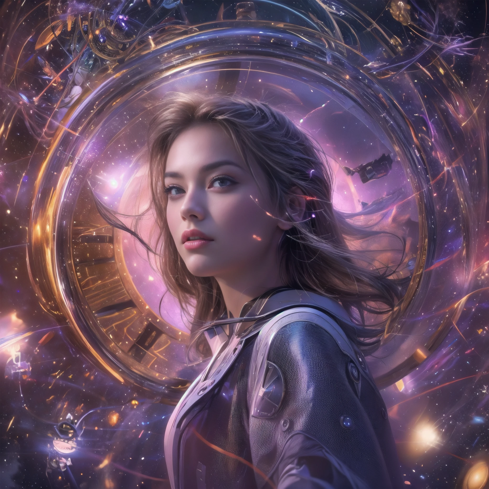 (best quality,4k,8k,highres,masterpiece:1.2),ultra-detailed,(realistic,photorealistic,photo-realistic:1.37),time travel device-equipped,time-leaping,beautiful girl,stunning portrayal of time and space,retro-futuristic outfit,mysterious atmosphere,glowing device,ethereal background,subtle glow,enigmatic beauty,sparkling eyes,breathtaking moments,graceful movements,mesmerizing gaze,blurred surroundings,time bending,shimmering colors,vibrant hues,epic adventure,unforgettable journey,endless possibilities,technological marvel,unseen dimensions,unraveling secrets,exhilarating leap,frozen moments,unfathomable future,dynamic composition,untold stories,unveiling mysteries,time capsules,unlocking the past,transcending boundaries,boundless imagination,revelation of truth,unleashing power,unpredictable twists,time continuum.