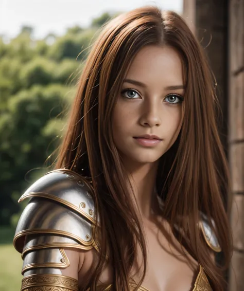Masterpiece, a beautiful female elf knight (Piper Fawn) bright eyes, Brown hair, broad shoulders, strong body, high detail pale ...