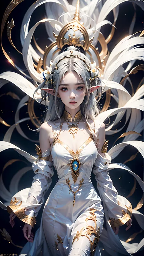 silver hair、(masterpiece, Highest品質, Highest, official art, beautiful and aesthetic, exposed for a long time: 1.2), smooth movem...