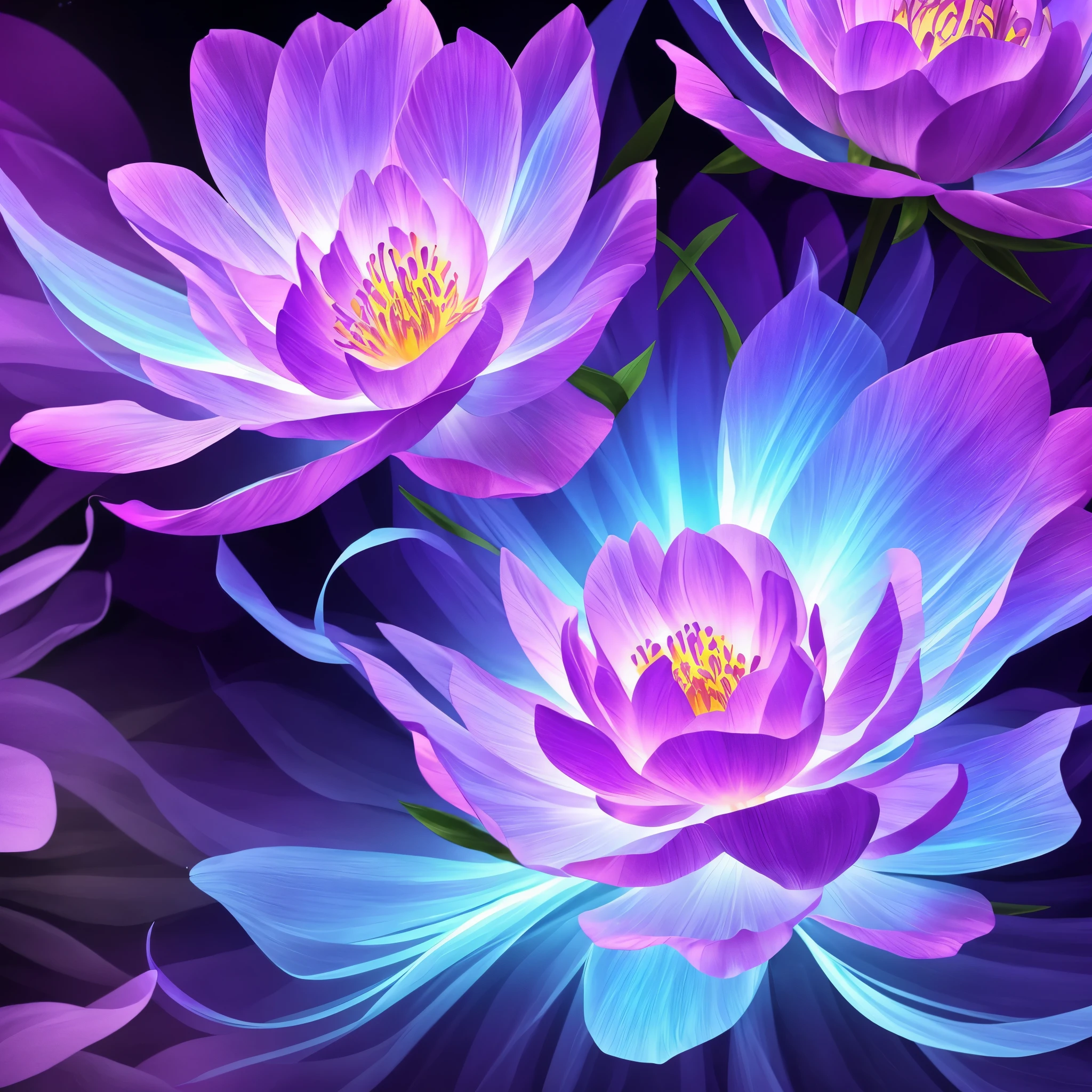 a purple flower with blue lights on it, a digital painting by Mario Dubsky, trending on deviantart, fantasy art, glowing purple, glowing delicate flower, purple lightning, magical flowers, purple aura, dramatic purple thunders, purple magic, beautiful!!! digital art, beautiful flower, purple energy, 🌺 cgsociety, magenta lighting. fantasy, glowing flowers, purple glow