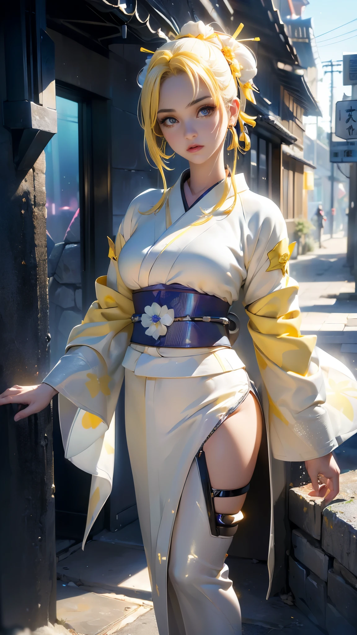 (La meilleure qualité,Une haute résolution,Ultra-détaillé,réel),Ariana Grande cyborg ciberpunk kimono 、grosses fesses、s&#39;agenouiller, une fille de 12 ans avec un accent sur les fesses、Corps en latex rouge....,mode cyberpunk、pose sexy、(minijupe blanche piétinant le kimono cyborg :1.4), (Portez des leggings jaunes sur le bas du corps、augmentation mammaire、Néons dans la ville sombre la nuit....,moteur irréel:1.4,HD,La meilleure qualité:1.4, Photoréaliste:1.4, Texture de la peau:1.4, chef-d&#39;œuvre:1.8,chef-d&#39;œuvre, meilleure qualité,（Description belle et détaillée de l&#39;œil....）,( cyborg bleu néon),(anatomie parfaite),(doigts détaillés :1.4 ),body en latex cyborg blanc,,( anatomie parfaite 2.1), (style cyborg kawaii argent métallisé :1.4), (fond ruelle murs grosses pierres :1.4), (seulement), (ciborg de batalla kimono blanc jaune :1.6), (Année 2050), (pas des mutations) 